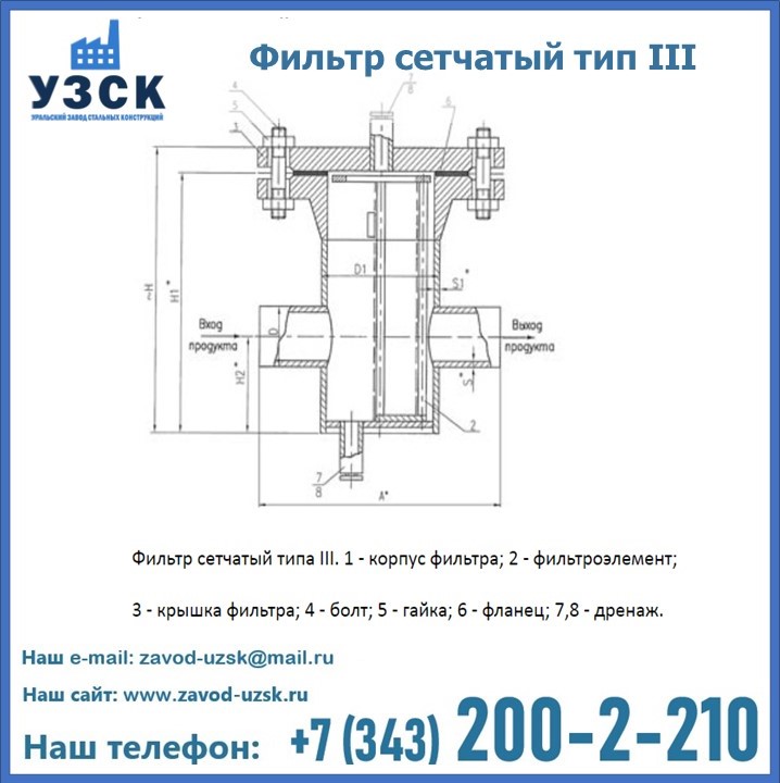 Фильтр сетчатый ФС по Т-ММ-11-2003 в Балыкчы